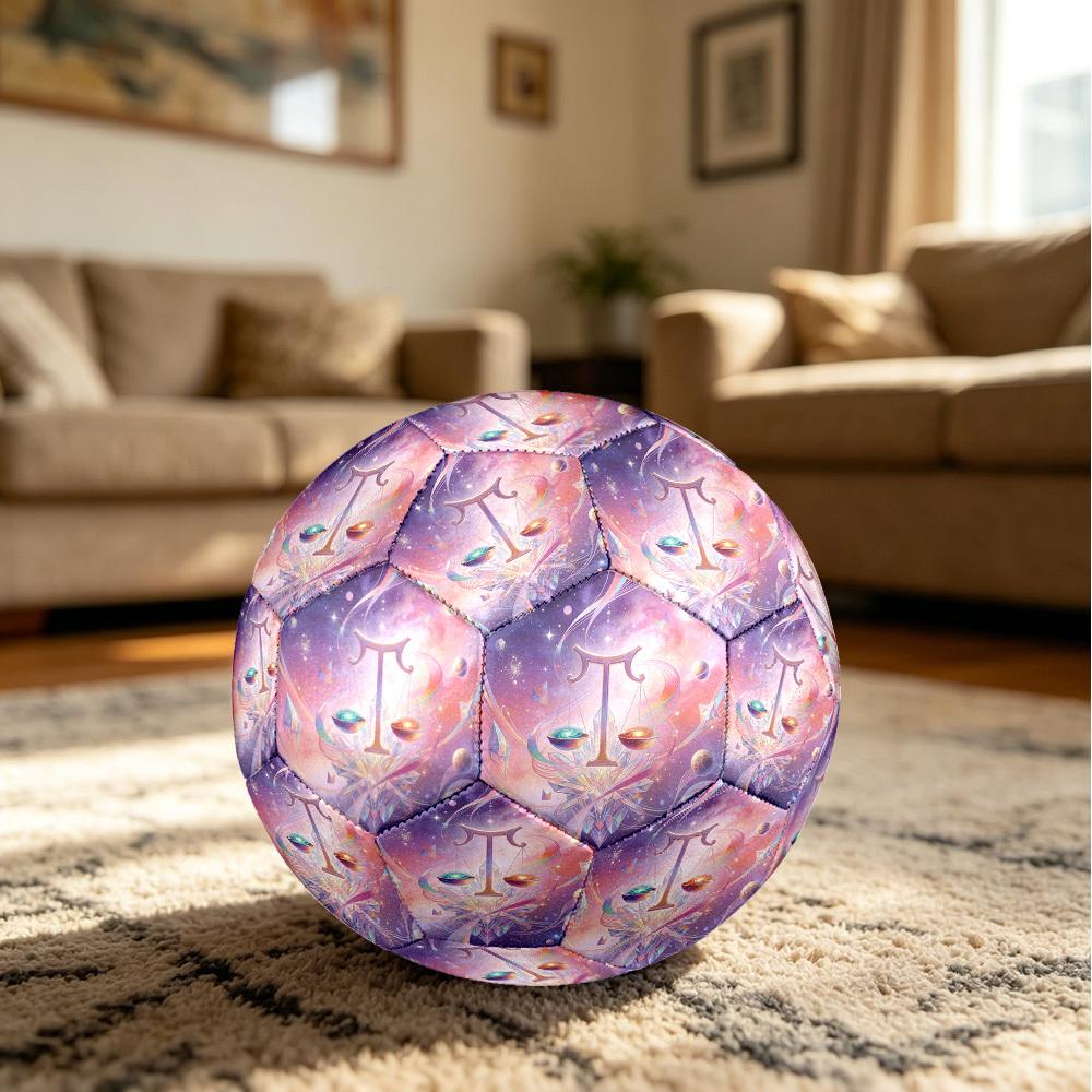 1pc Cosmic Balance Theme Soccer Ball Football, Size 5, Lightweight PVC, Durable Outdoor Training Soccer Ball, Gift m61489