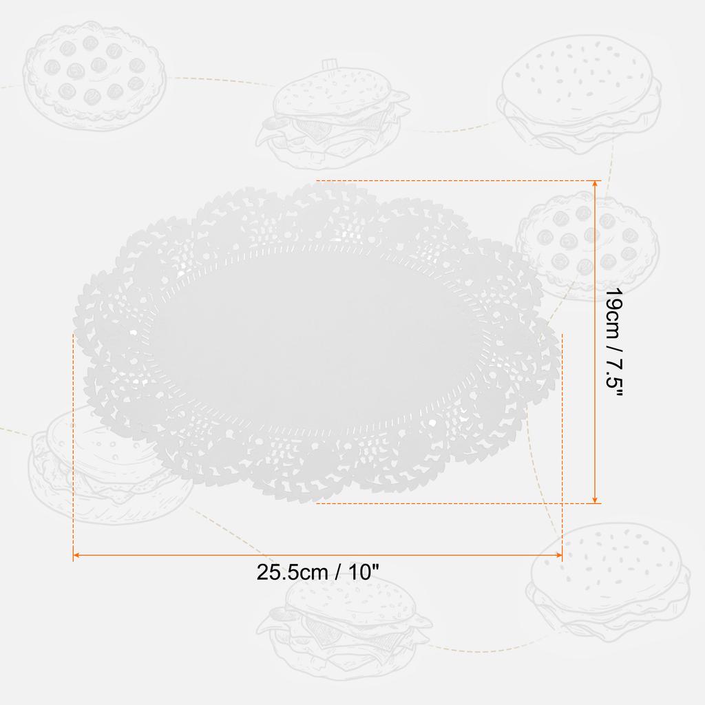 150/300pcs Lace Paper Doilies White Round/Oval/Rectangle Disposable Decorative Paper Placemats Hollow Flower Absorbing Papers