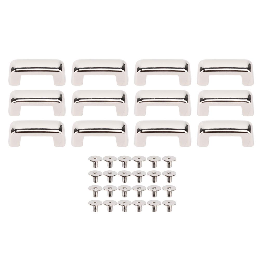 12 Sets U Ring Connector Buckle 13.5x7x7mm Silver Arch Bridge Buckles 5.5mm Crossed Iron Screws for