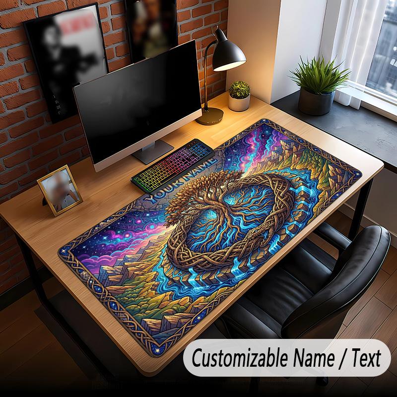 Music General Theme Custom Mouse Pad Personalized With Name Text Customized Desk Mat For Office Home Decor