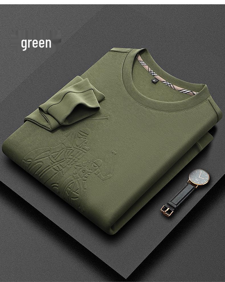 Sweatshirt épais à col rond pour homme Paisenlong 2025: Tendance Européenne & Américaine Automne/Hiver pour l'Âge Moyen à Avancé