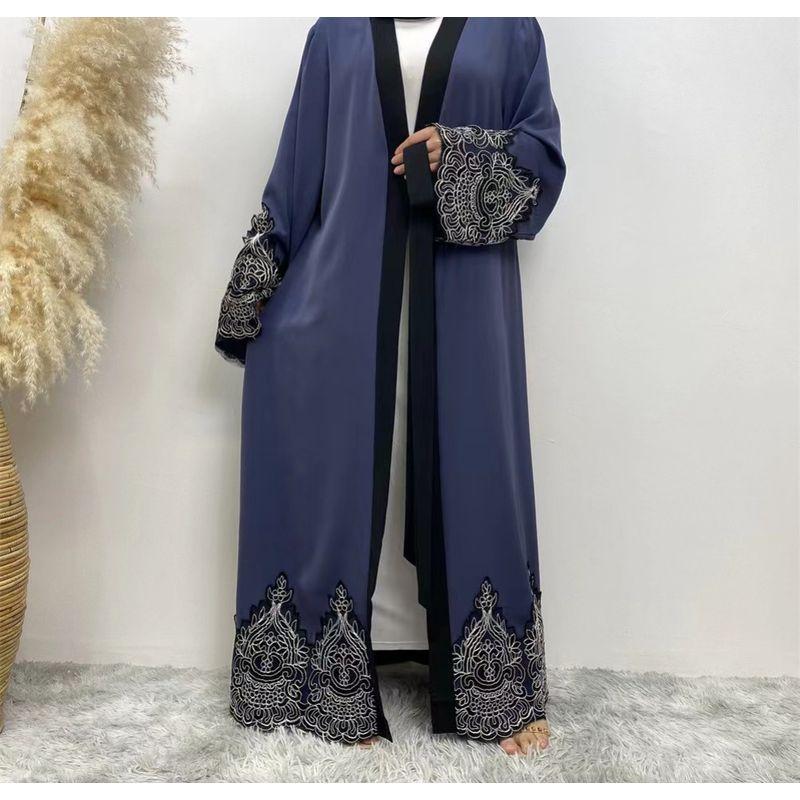 New Arrival Fashion Lace Embroider Robe Cardigan Dress Embroidered Ethnic Style Dress