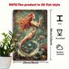 Vintage Redhead Mermaid Metal Tin Sign Retro Wall Art Rustic Hanging Plaque