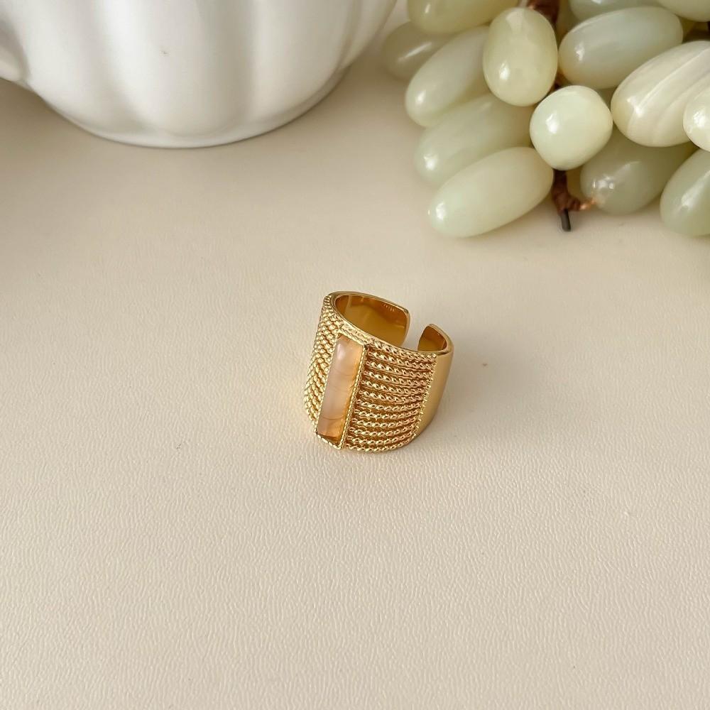Creative Amber Open Finger Rings Natural Opening Rings Fashion Finger Rings  Women