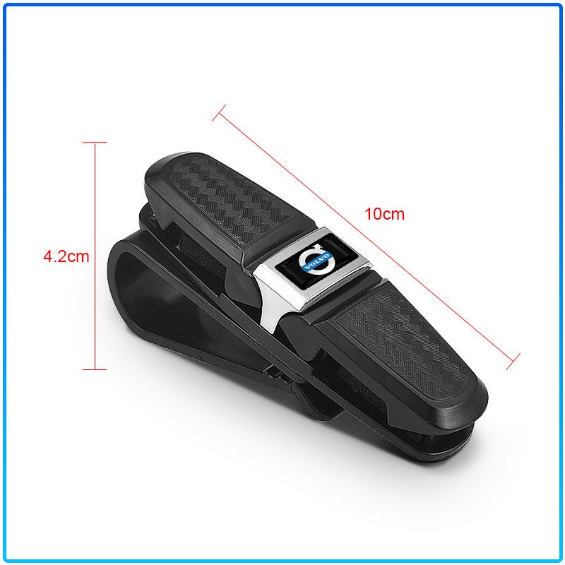 Auto Logo Car Sun Visor Glasses Box Universal Sunglasses Clip Card Ticket For Volvo Xc90 S60 S80 Xc60 Xc70 Xc90 Fh V50 S40 C30