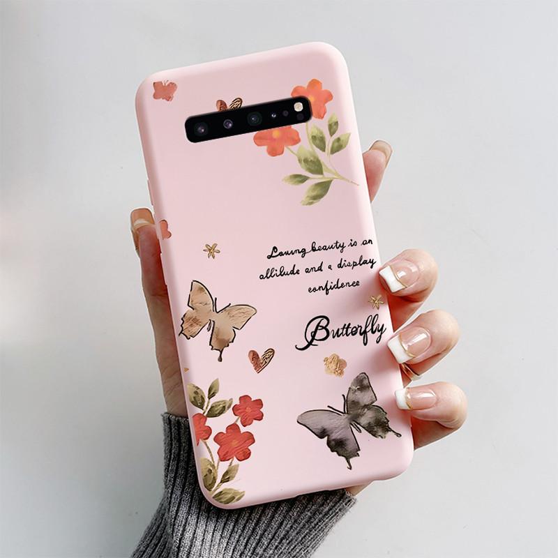 For Samsung S10 5G Case Cute Cartoon Soft Silicone Matte Slim Protective Phone Cover For Samsung Galaxy S10 5G G977N Case Coque