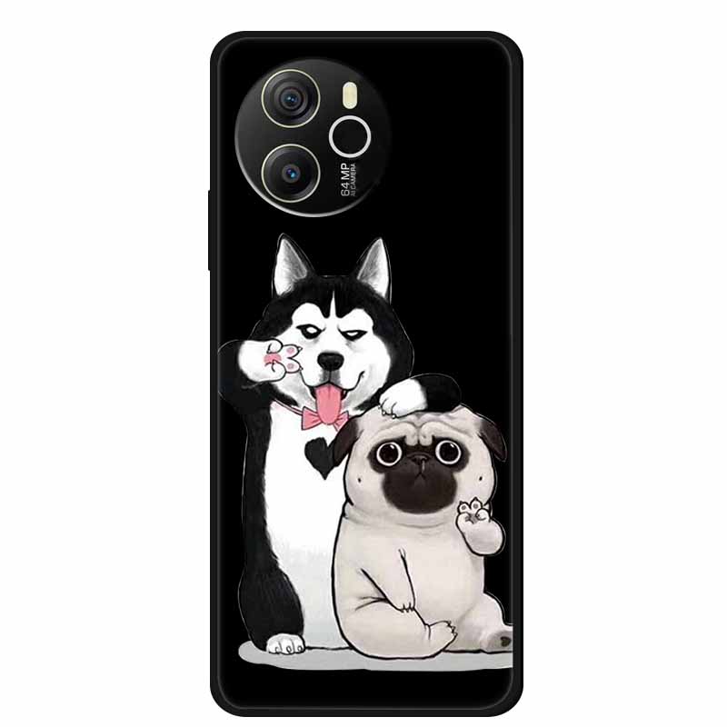 Coque For Blackview Shark 8 Case Cute Cartoon Black Silicone Soft Phone Cases For Blackview Shark 8 Back Cover Case Shark8 Funda