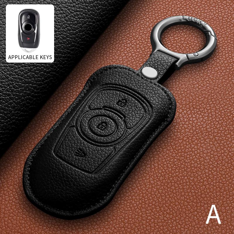 

Leather Car Remote Key Case Shell For Buick Encore Envision Excelle Lacrosse Regal Verano GX GL6 Key Protector Garnish Accessory