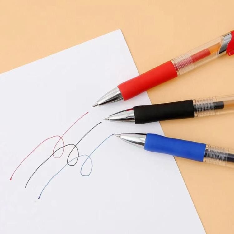 10Pcs Retractable Gel Inks Pen Comfortable Grip 0.5mm Fine Point Gel Pen Red/Blue/Black Inks for Journaling Note Taking
