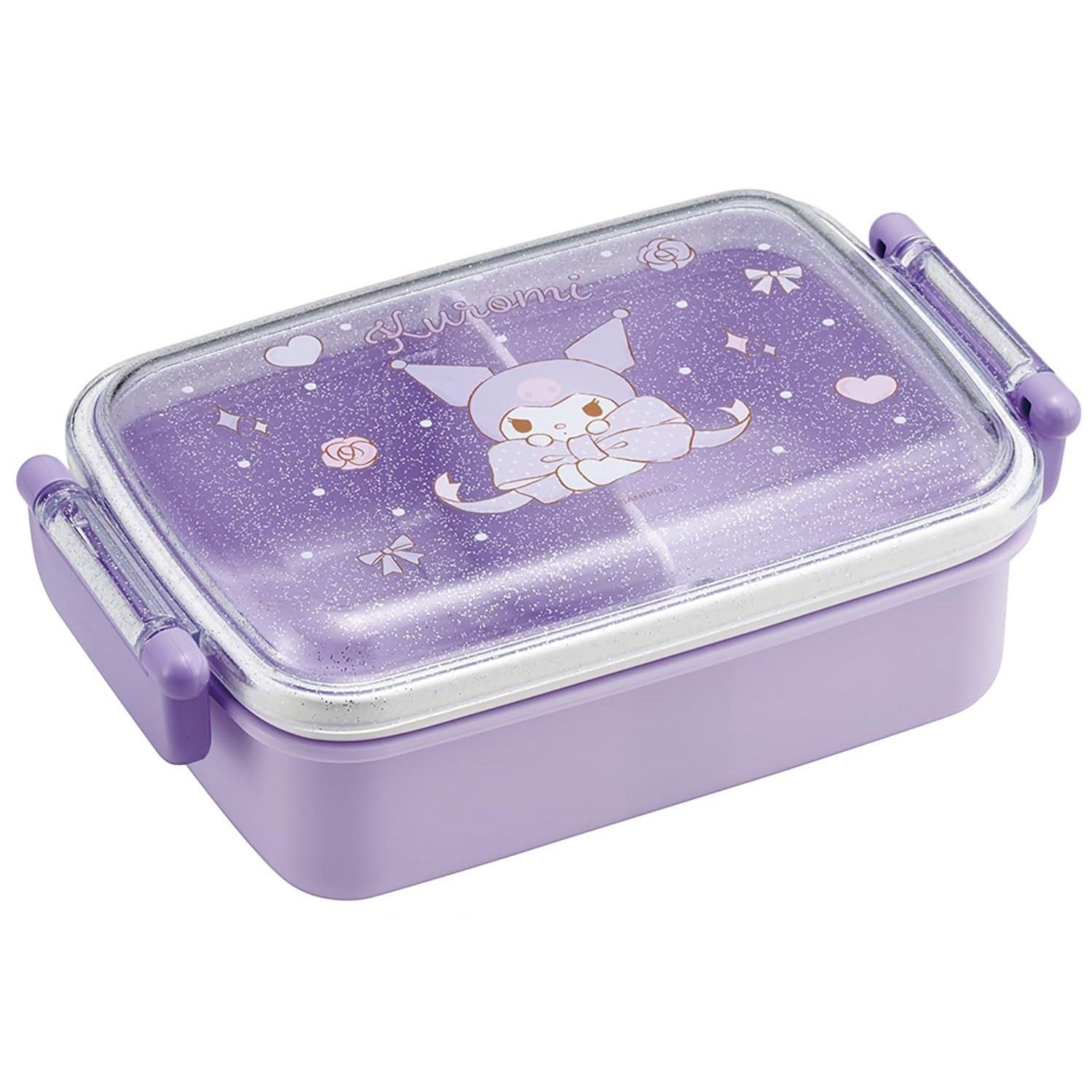 Skater childrens lunch box 1 tier 450ml fluffy dome shape antibacterial kids made Japan Sanrio Kuromi big ribbon girl RBF3ANAG68663