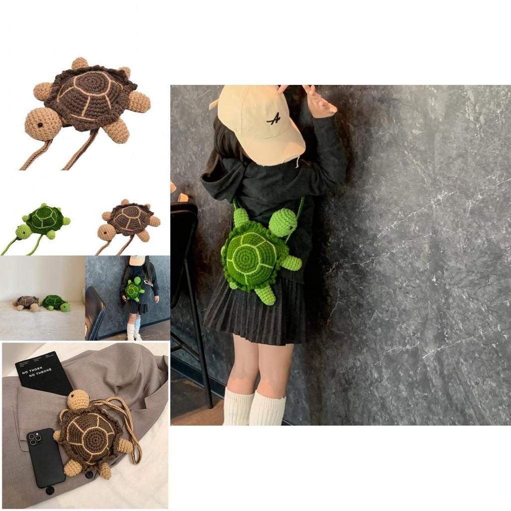 Soft And Cozy Knitted Turtle Crossbody Bag For Children Perfect For Everyday Adventures