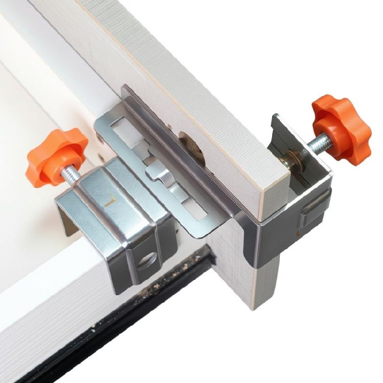 2Pcs Practical Drawer Front Fasteners Rustproof Stainlesses Steel Mounting Clamps for Seamlessly Furniture Setups