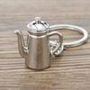 Mini 3D Creative Coffee Keychain Metal Creative Barista Coffee Keychain  Miniature Pendants