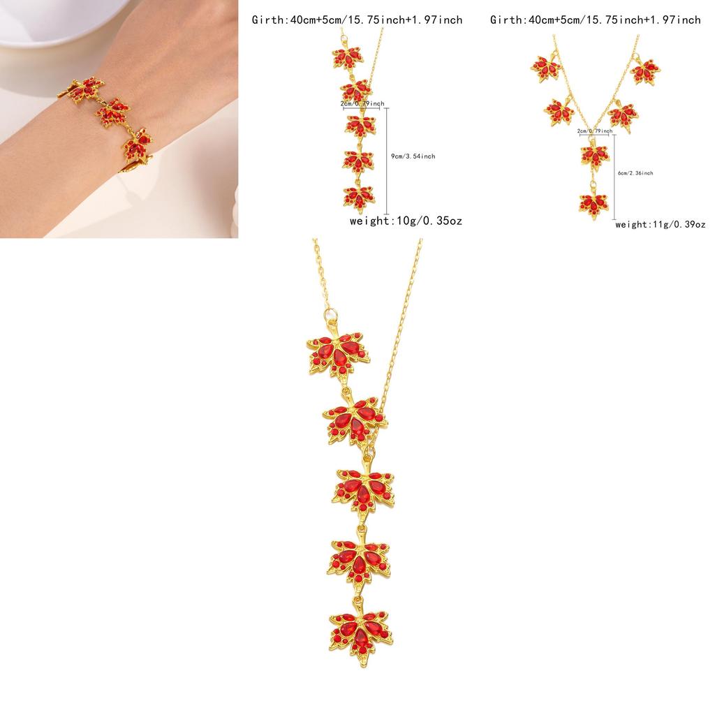 Fall Maple Leaf Pendant Necklace With Alloy Leaf Shape And Electroplated Finish For Stylish Wear