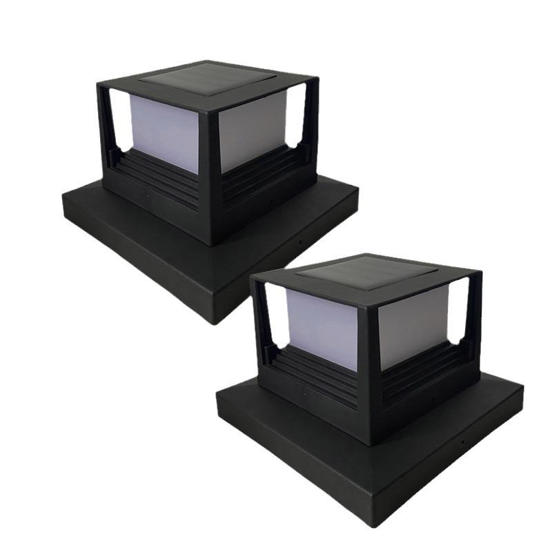 Square Solar Post Cap Light for Outdoor Fence and Courtyard