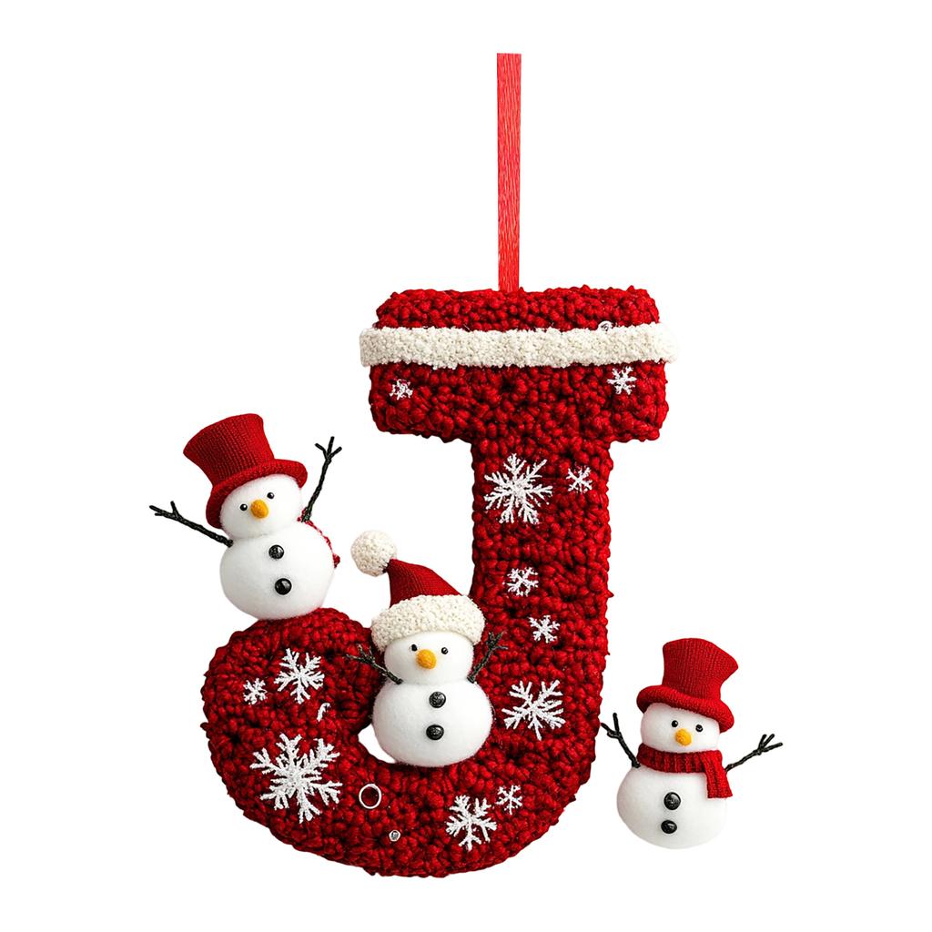 2D 26 Letter  Christmas Ornaments Acrylic Flat Christmas Tree Home Decorations Ornaments