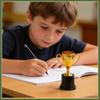2Pcs Plastic Trophy Small Size Trophy Model Award Trophies Plastic Material Pentagram Star Award Cup Kids Party
