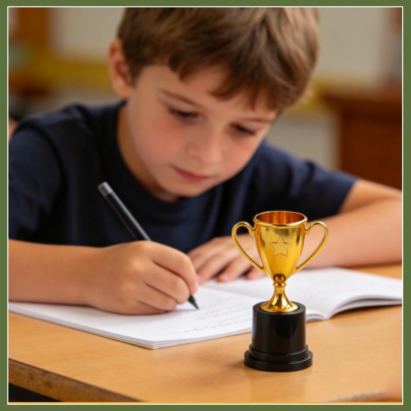 2Pcs Plastic Trophy Small Size Trophy Model Award Trophies Plastic Material Pentagram Star Award Cup Kids Party