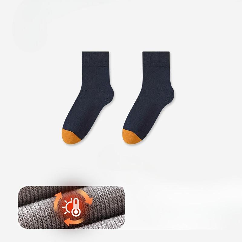Men's Autumn and Winter New Warm and Thick Antibacterial Deodorant Wicking Tube Cotton Socks