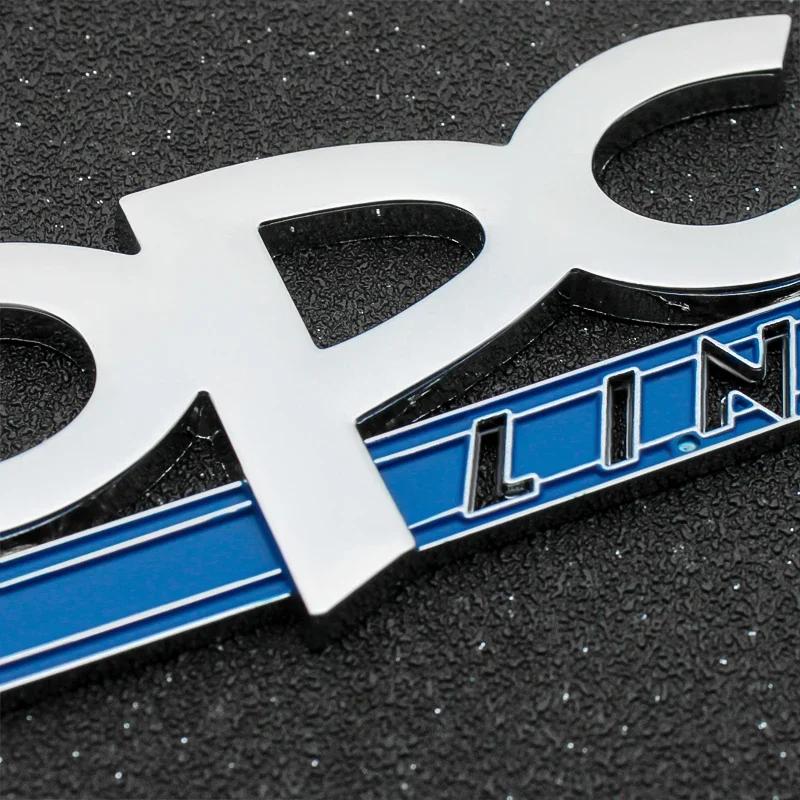 Kovové 3D logo OPC line, samolepka na auto, samolepky s emblémem na zadní kufr pro Opel Astra H J Insignia Corsa Zafira Vectra C D B