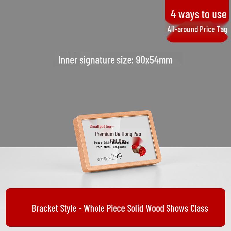 Solid Wood Acrylic Menu & Price Tag Stand