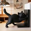 Sturdy Non Slip Book Supports for Kids 3D Printed Cat Bookend Bookshelves Decorative Ends Office Desk Home Library & Study Room Modern Minimalist