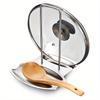 One Piece of Stainless Steel Pot Lid Holder with a Drainage Tray Bracket - a No-Drill Soup Spoon Rack Featuring a Detachable Shelf