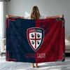 Cagliari Calcio Print Flannel Blanket High Quality Warm Comfortable Cover for All Seasons Perfect for Gifts Home Decor