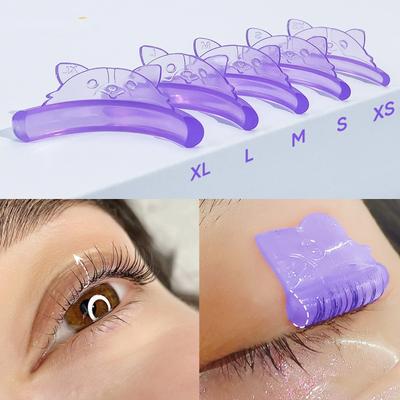 5 Pairs C Curl Silicone Eyelash Perm Pads Sticky Lashes Rod Shield Lifting 3D Eyelash Curler Accessories Makeup Tool