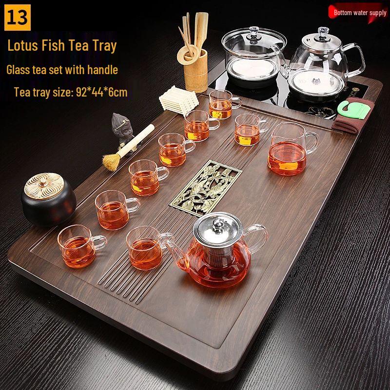 Jiakangming Automatic Tea Tray with Integrated Kettle Tea Set None