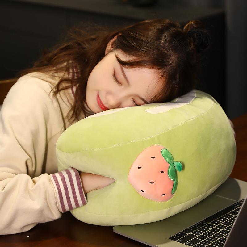 1PC 40cm Nice Simulation Fruit Cake Volume Plush Toy Pillow Office Waist Pad Sleeping Child Comforting Birthday Gift