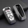 Carbon Fiber Car Smart Key Fob Chain Cover Case for Ford Bronco Ranger Fusion F150 Explorer Kuga Edge Ecosport Lincoln Nautilus