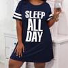 Plus Size Women Casual Dress Summer Comfortable Short Sleeve Simple Female Dress Camouflage Print Holiday Theme Dress