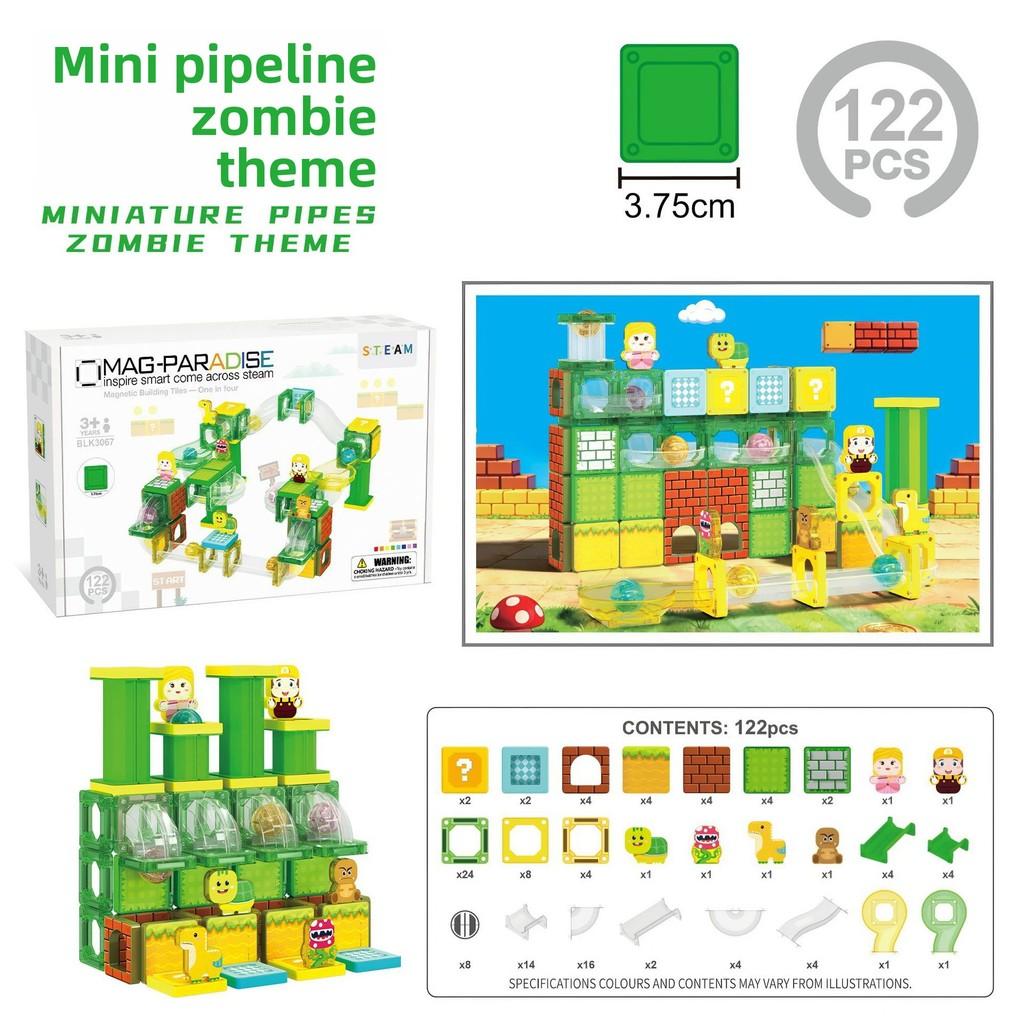 Christmas Mini Magnetic Blocks Set For Kids With Portable Iron Box Puzzle Toy For Holiday Gift