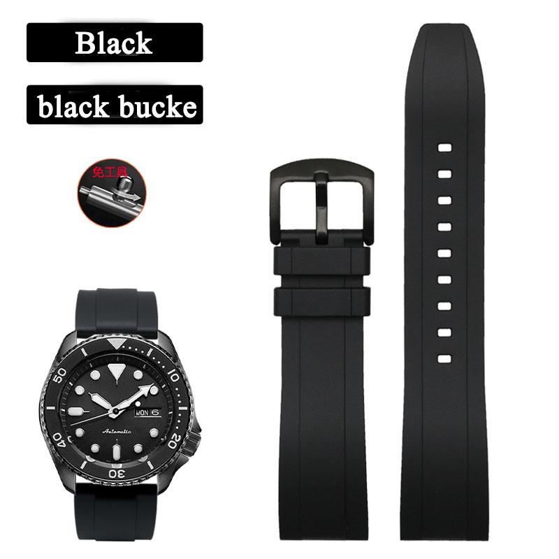 Quick Release Silicone Strap 20mm 22mm 24mm For Seiko 5 Mido Omega Seamaster Rubber Watch Band Waterproof Sports Belt Bracelets