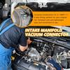 2024 New Upgraded Intake Manifold Vacuum Fitting 90 ° 3/8in NPT 1/4in Nipple Steel