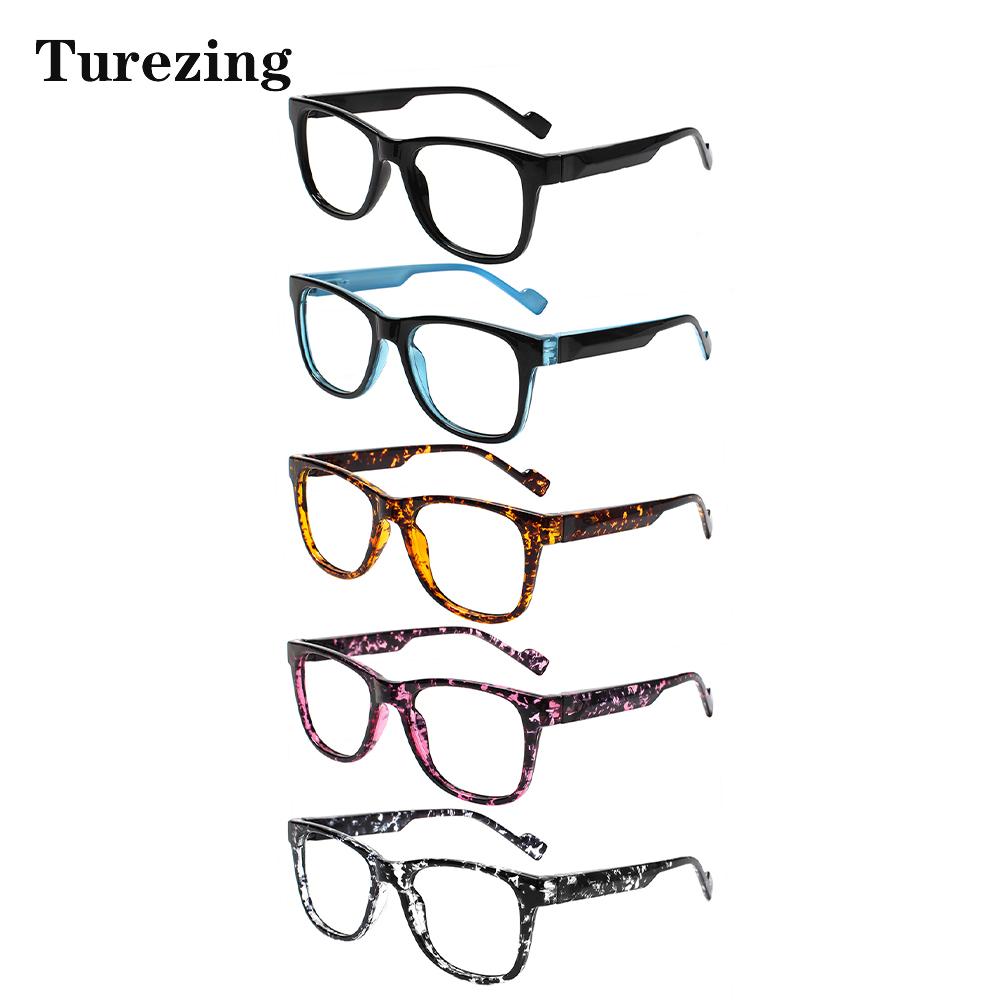 TUREZING Reading Glasses Women Men Fashion Durable Metal Hinge Plastic Frame HD Prescription Eyewear