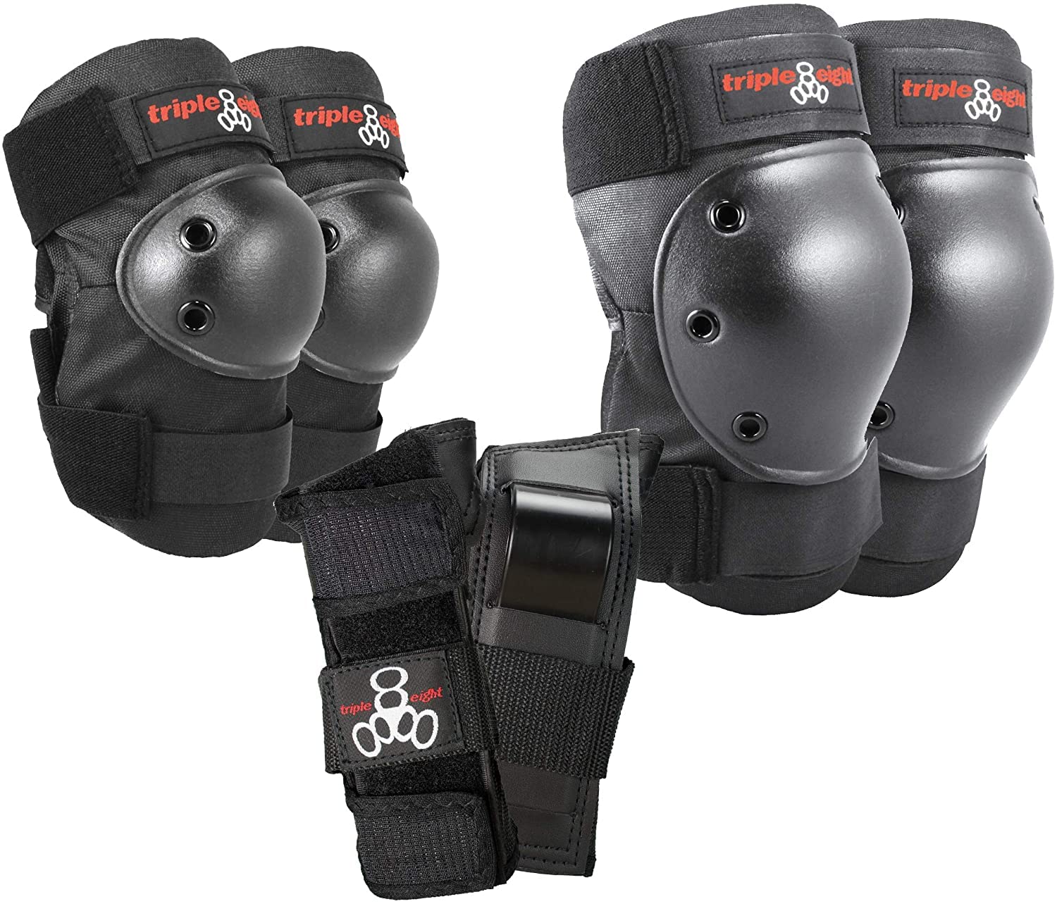 

Triple Eight Protector Set Knee Elbow Wrist Guards Black L Japanese Pads, Pads, [Regular Import] чорний