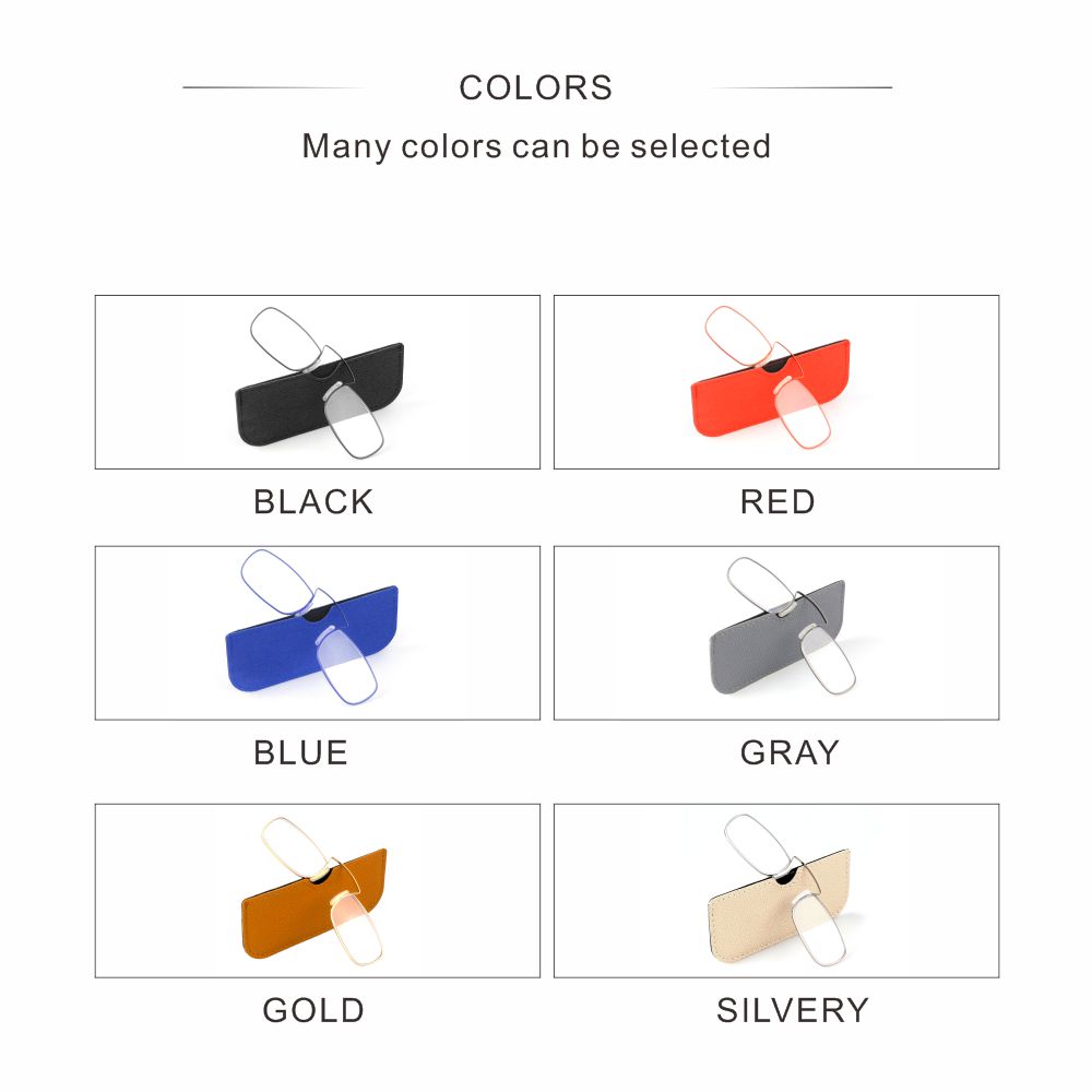 Mini Metal Nose Clip Reading Glasses Easy to Carry Reading Glasses Unisex Vintage HD Presbyopic Glasses
