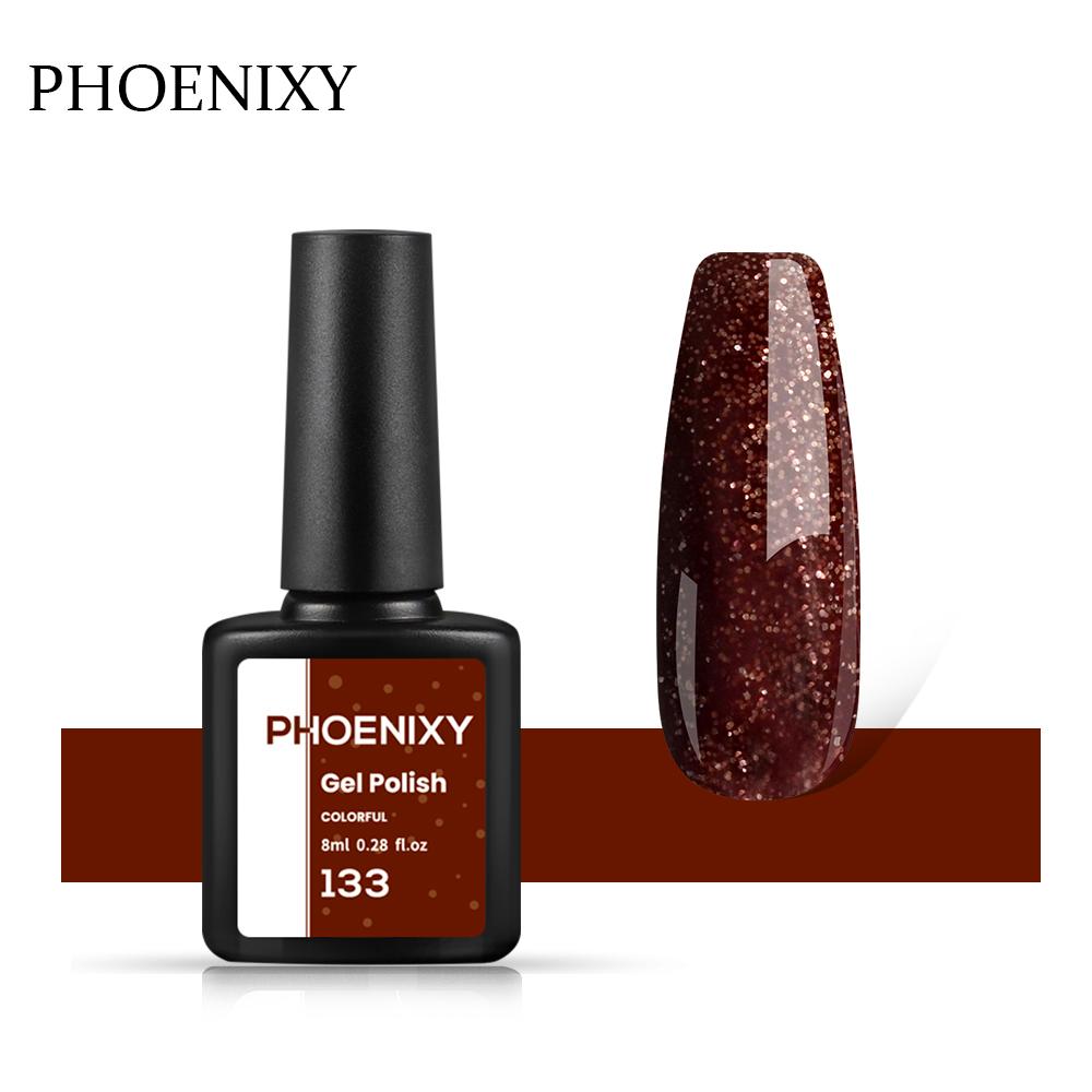 PHOENIXY 60 Colors Gel Nail Polish Long Lasting Gel Varnish Top Base Coat Semi-Permanent Gel Polish DIY Nail Art Design