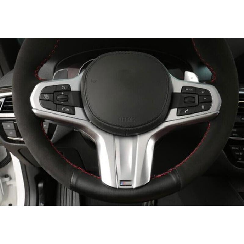 For BMW X3 G01 X4 G02 2018- ABS Silver Steering Wheel Strip Cover Trim