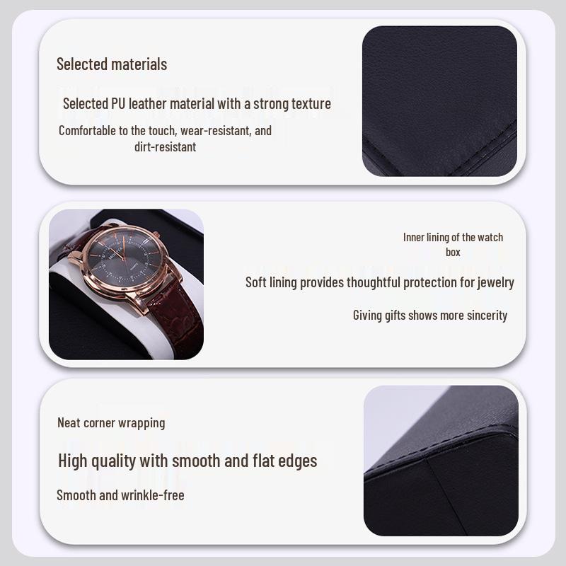 PU Watch Box: Flip-Top Display & Storage for a High-End Feel