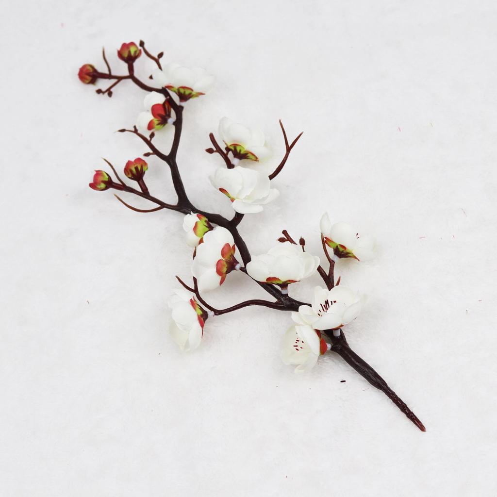 Peach and Plum Blossom Artificial Winter Bouquet for Indoor Decoration
