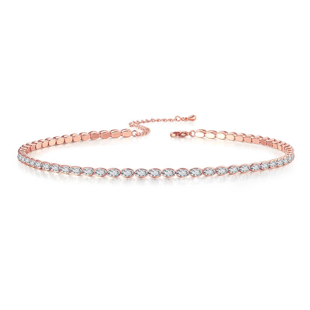 

Хип-хоп ожерелье с цирконом в форме яйца, мужское и женское, уличное, хипстерское, ожерелье-теннисная цепочка с полным бриллиантом