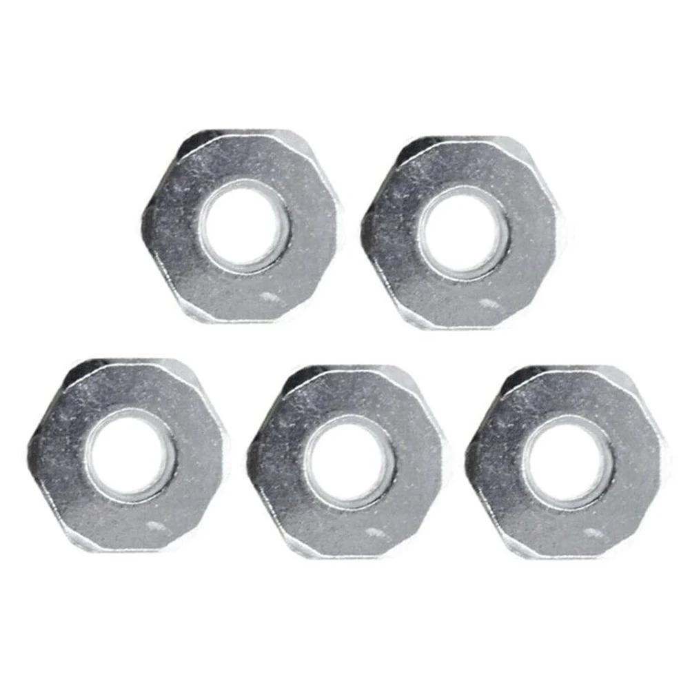 5x Tool Bar Nuts For Stihl MS 180 250 381 361 440 660 Chainsaw 0.87 Inch M8 Silver Metal Replacement Part Set Spare