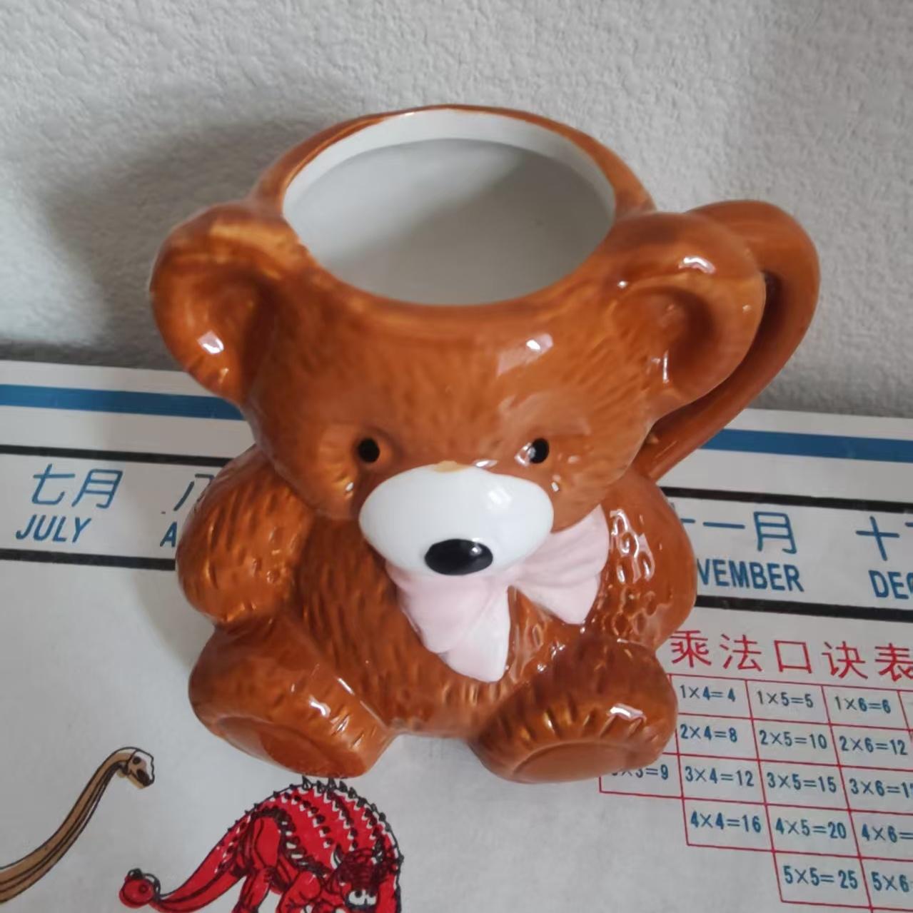 

Cute Cartoon Bear Ceramic Mug for Kids with Handle Porcelain Breakfast Milk Tea Coffee Cups 301-400ml