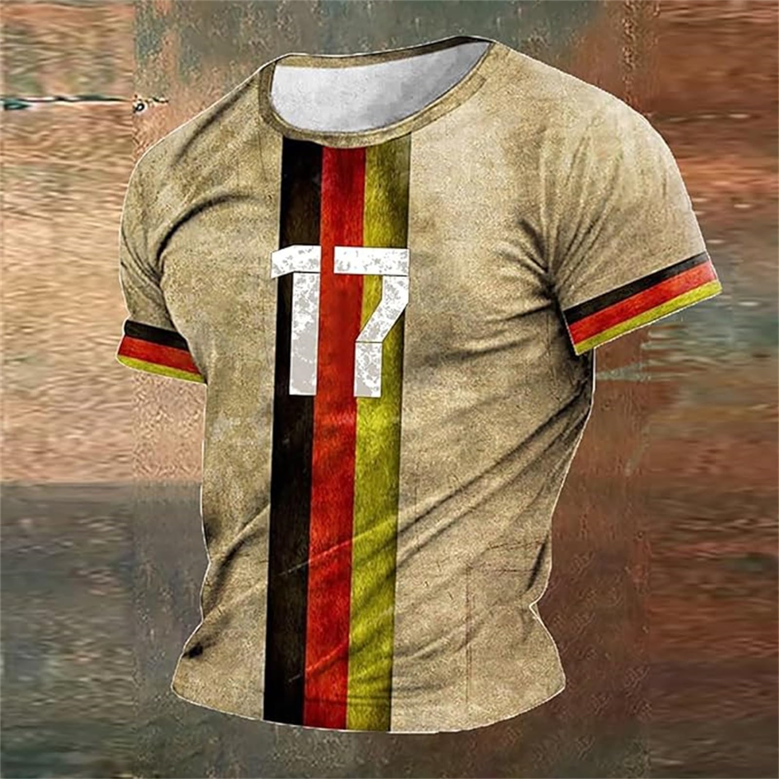 Men s Printed T-Shirt Men s Loose Casual Short Sleeve Top L