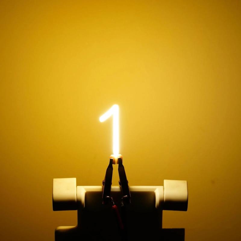 Number 0/1/2/3/4/5/6/7/8/9 Led Filament Dc 3V Cob Edison Yellow White Diy Candle Led Diodes Party Decoration Light Accessories