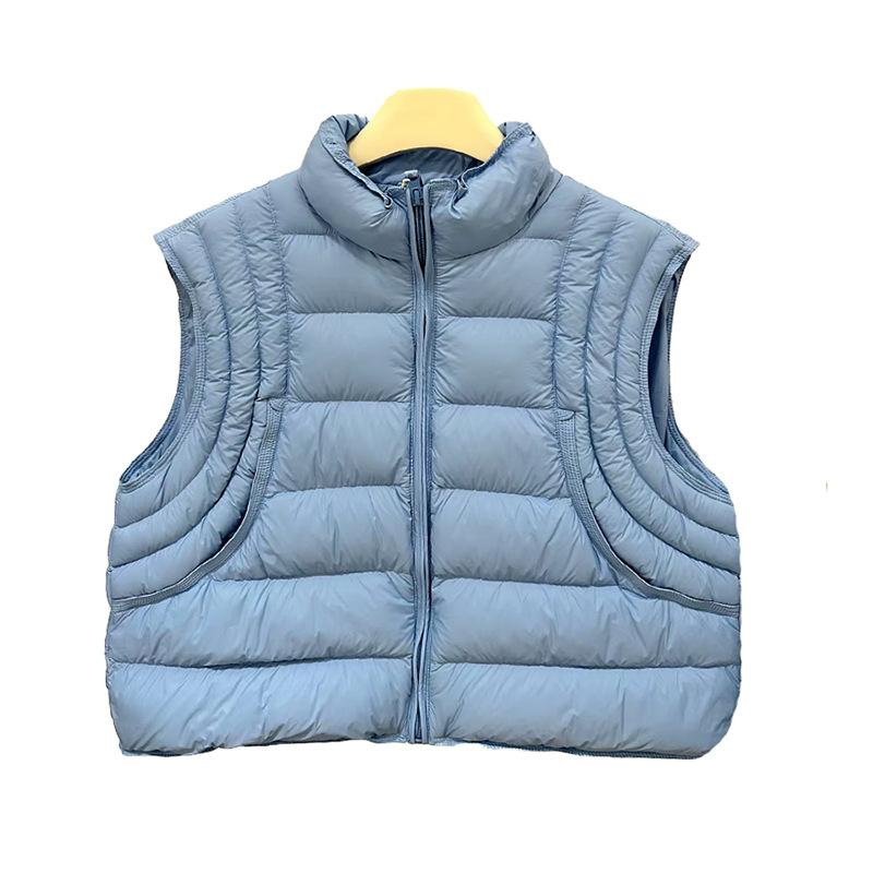 Sweet new national standard white duck down ribs down vest women's autumn and winter curvature vest