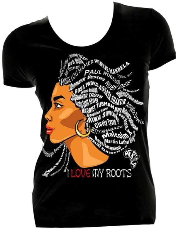 Black History Month T-Shirt. I Love My Roots SHIRT. Black Women clothing Unisex T-Shirt XXL